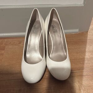 White Patent Leather Heels